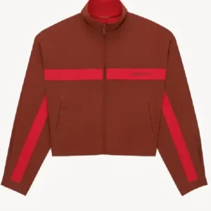 Buy Saint Laurent Stand-Collar Red Jacket For Men and Women