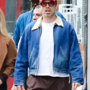 Buy Sebastian Stan NYC 2026 Downtown Restaurant Blue Denim Jacket For Men and Women
