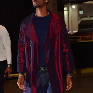 Buy Shai Gilgeous-Alexander Oklahoma City Thunder Vs Phoenix Suns Burgundy Coat For Men