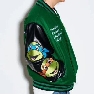Buy Teenage Mutant Ninja Turtles Green and Black Wool Varsity Jacket