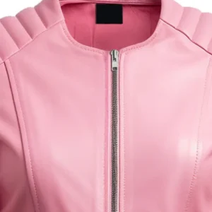 Buy Women Pink Leather Motorcycle Jacket