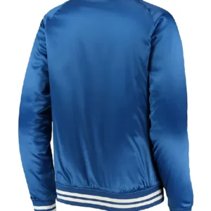 Chicago Cubs New Era Royal Satin Jacket Back