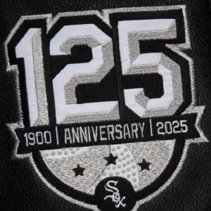 Chicago Sox Black Out Vintage Logo Varsity Jacket On Sale
