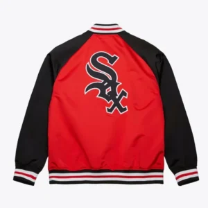 Chicago White Sox Vintage Red Satin Jacket Back