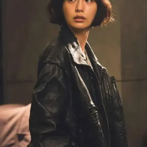 Climax 2026 Im Jin-ah Black Leather Jacket For Women
