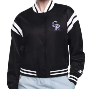 Colorado Rockies Printed Logo Varisty Jacket