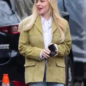 Count me Lies 2026 Lindsay Lohan Suede Leather Blazer