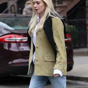 Count me Lies 2026 Lindsay Lohan Suede Leather Blazer For Women