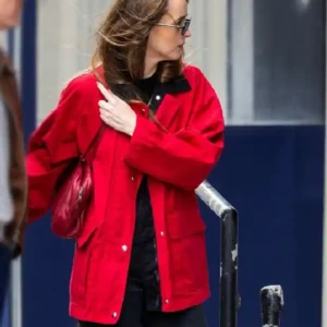 Dakota Johnson New York City 2026 Red Cotton Jacket