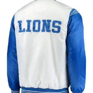 Detroit Lions Historic Renegade Satin Jacket Back