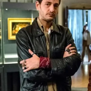 Drops of God Luca Terracciano Black Leather Jacket