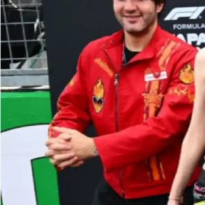 F1 Grand Prix Benny Safdie Red Jacket For Men