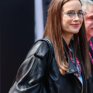 F1 Grand Prix Brie Larson Black Leather JacketF1 Grand Prix Brie Larson Black Leather Jacket