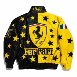 Ferrari Enzo F1 Racing Leather Jacket Back
