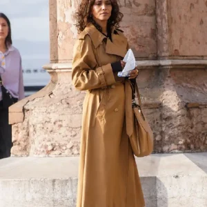 Fleur Halle Berry Brown Coat