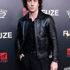 Fuze Aaron Taylor Johnson Black Leather Jacket For Men