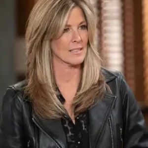General Hospital Laura Wright Black Leather Jacket