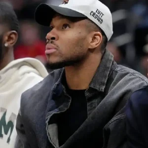 Giannis Antetokounmpo 2026 Black Denim Jacket For Men