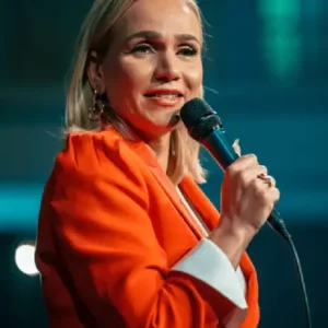 Good Girl 2026 Nikki Glaser Orange Blazer