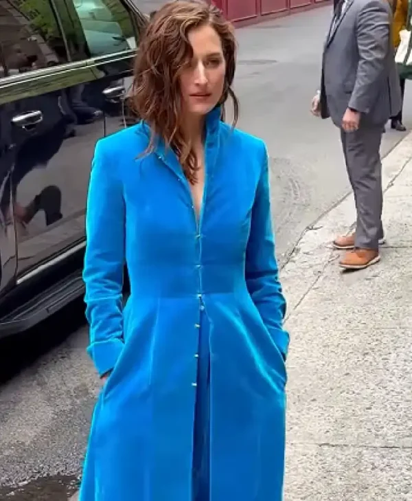 Blue Gummer Love Story Screening 2026 Grace Gummer Blue Coat - For Sale