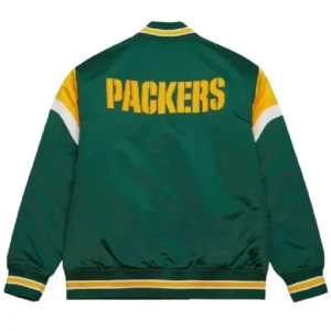 Green Bay Packers Heavyweight Satin Jacket Back