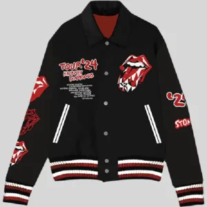 Hackney Diamonds Tour Tongue Varsity Jacket