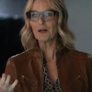 Hacks S08 Helen Hunt Leather Jacket For Women