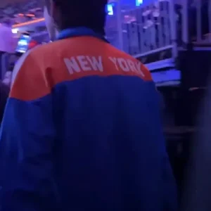 Hawks Knicks Game 2026 Timothee Chalamet Jacket Back