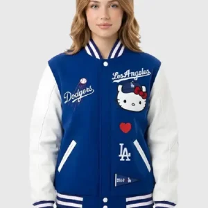 Hello Kitty Dodgers Varsity Jacket