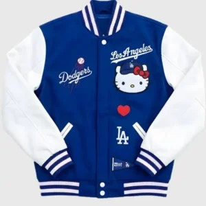 Hello Kitty Dodgers Varsity Jacket Front
