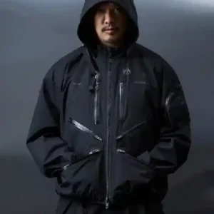 Hideo Kojima Acronym Drawbridge Black Jacket For Men and Women