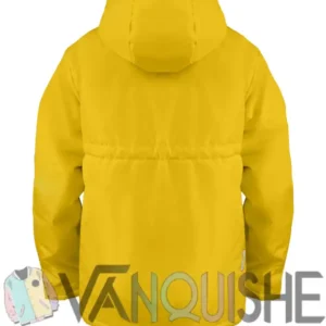 Hunter Lightweight Yellow Rain Jacket Back