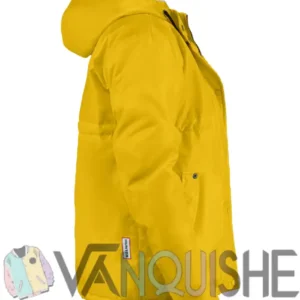 Hunter Lightweight Yellow Rain Jacket Side Look