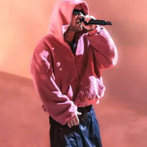 Justin Bieber Coachella Pink Hoodie