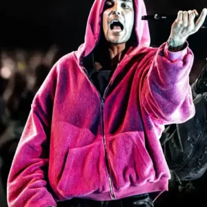 Justin Bieber Coachella Pink Oversized Hoodie