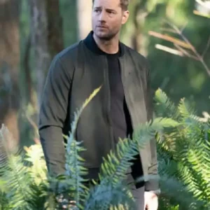 Justin Hartley Tracker S03 Green Bomber Jacket For Men