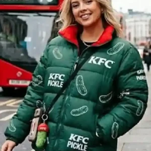 KFC Pickle Green Puffer Jacket