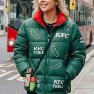 KFC Pickle Green Puffer Jacket For Men and Women