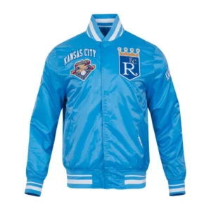 Kansas City Royals Retro Classic Blue Satin Jacket