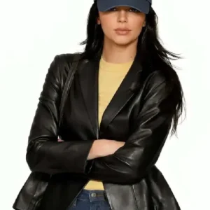 Kendall Jenner 2026 Black Leather Jacket