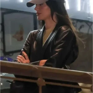 Kendall Jenner 2026 Black Leather Jacket On Sale