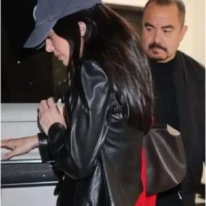 Kendall Jenner 2026 Black Leather Jacket Sale For Women