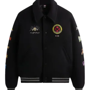 Kith X Marvel X-Men Black Varsity Jacket