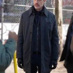 Law and Order S25 Reid Scott Grey Wool Coat