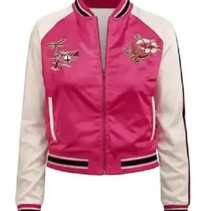 L’infiltrée 2026 Maxime Pink Varsity Jacket For Sale