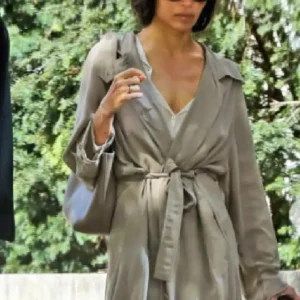London 2026 Zoe Kravitz Grey Coat Sale For Women