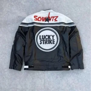 Lucky Strike Racing Black and White Jacket Back