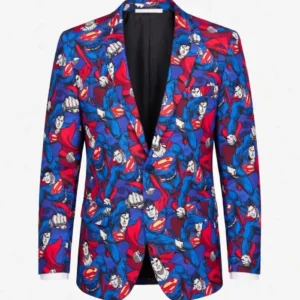 Man of Tomorrow Superman Printed Blazer