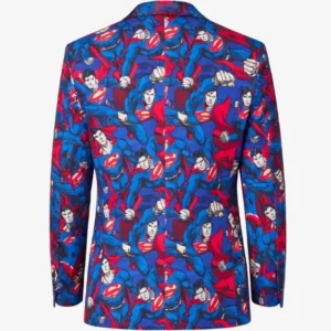 Man of Tomorrow Superman Printed Blazer Back