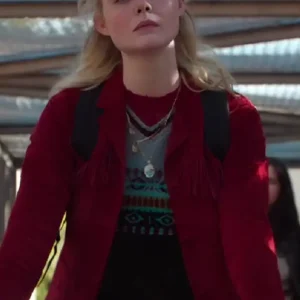 Margos Got Money Troubles Elle Fanning Fringe Jacket For Women